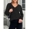imageANRABESS Long Sleeve Shirts for Women V Neck Tunic Tops Business Casual Loose Fall Lightweight Sweaters Fashion Clothes 2025Black