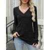 imageANRABESS Long Sleeve Shirts for Women V Neck Tunic Tops Business Casual Loose Fall Lightweight Sweaters Fashion Clothes 2025Black