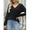 imageANRABESS Long Sleeve Shirts for Women V Neck Tunic Tops Business Casual Loose Fall Lightweight Sweaters Fashion Clothes 2025Black