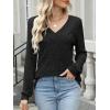 imageANRABESS Long Sleeve Shirts for Women V Neck Tunic Tops Business Casual Loose Fall Lightweight Sweaters Fashion Clothes 2025Black