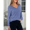 imageANRABESS Long Sleeve Shirts for Women V Neck Tunic Tops Business Casual Loose Fall Lightweight Sweaters Fashion Clothes 2025Blue