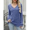 imageANRABESS Long Sleeve Shirts for Women V Neck Tunic Tops Business Casual Loose Fall Lightweight Sweaters Fashion Clothes 2025Blue