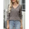 imageANRABESS Long Sleeve Shirts for Women V Neck Tunic Tops Business Casual Loose Fall Lightweight Sweaters Fashion Clothes 2025Coffee