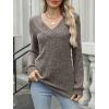 imageANRABESS Long Sleeve Shirts for Women V Neck Tunic Tops Business Casual Loose Fall Lightweight Sweaters Fashion Clothes 2025Coffee