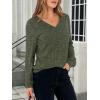imageANRABESS Long Sleeve Shirts for Women V Neck Tunic Tops Business Casual Loose Fall Lightweight Sweaters Fashion Clothes 2025Deep Green