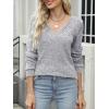 imageANRABESS Long Sleeve Shirts for Women V Neck Tunic Tops Business Casual Loose Fall Lightweight Sweaters Fashion Clothes 2025Grey