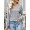 imageANRABESS Long Sleeve Shirts for Women V Neck Tunic Tops Business Casual Loose Fall Lightweight Sweaters Fashion Clothes 2025Grey