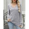 imageANRABESS Long Sleeve Shirts for Women V Neck Tunic Tops Business Casual Loose Fall Lightweight Sweaters Fashion Clothes 2025Grey