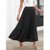 imageANRABESS Maxi Skirts for Women Tulle Long Tiered Elastic High Waisted A Line Flowy Dressy Casual Skirt 2025 Fall TrendyBlack