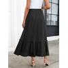 imageANRABESS Maxi Skirts for Women Tulle Long Tiered Elastic High Waisted A Line Flowy Dressy Casual Skirt 2025 Fall TrendyBlack