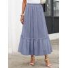 imageANRABESS Maxi Skirts for Women Tulle Long Tiered Elastic High Waisted A Line Flowy Dressy Casual Skirt 2025 Fall TrendyGrey Blue