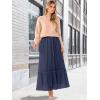 imageANRABESS Maxi Skirts for Women Tulle Long Tiered Elastic High Waisted A Line Flowy Dressy Casual Skirt 2025 Fall TrendyNavy Blue