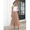 imageANRABESS Maxi Skirts for Women Tulle Long Tiered Elastic High Waisted A Line Flowy Dressy Casual Skirt 2025 Fall TrendyNutmeg