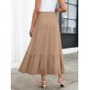 imageANRABESS Maxi Skirts for Women Tulle Long Tiered Elastic High Waisted A Line Flowy Dressy Casual Skirt 2025 Fall TrendyNutmeg