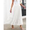 imageANRABESS Maxi Skirts for Women Tulle Long Tiered Elastic High Waisted A Line Flowy Dressy Casual Skirt 2025 Fall TrendyWhite
