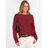 imageANRABESS Oversized Sweaters for Women Casual Crewneck Knit Lightweight Chest Pocket Pullover Top 2025 Fall Travel OutfitsBrick Red