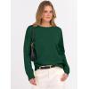 imageANRABESS Oversized Sweaters for Women Casual Crewneck Knit Lightweight Chest Pocket Pullover Top 2025 Fall Travel OutfitsForest Green