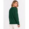 imageANRABESS Oversized Sweaters for Women Casual Crewneck Knit Lightweight Chest Pocket Pullover Top 2025 Fall Travel OutfitsForest Green