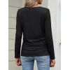 imageANRABESS Shirts for Women Long Sleeve V Neck Tops Dressy Business Casual Side Ruched TShirts 2025 Fall Tee Blouses OutfitsBlack