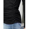 imageANRABESS Shirts for Women Long Sleeve V Neck Tops Dressy Business Casual Side Ruched TShirts 2025 Fall Tee Blouses OutfitsBlack