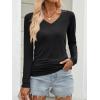 imageANRABESS Shirts for Women Long Sleeve V Neck Tops Dressy Business Casual Side Ruched TShirts 2025 Fall Tee Blouses OutfitsBlack