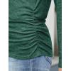 imageANRABESS Shirts for Women Long Sleeve V Neck Tops Dressy Business Casual Side Ruched TShirts 2025 Fall Tee Blouses OutfitsForest Green