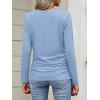 imageANRABESS Shirts for Women Long Sleeve V Neck Tops Dressy Business Casual Side Ruched TShirts 2025 Fall Tee Blouses OutfitsLight Blue