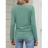 imageANRABESS Shirts for Women Long Sleeve V Neck Tops Dressy Business Casual Side Ruched TShirts 2025 Fall Tee Blouses OutfitsLight Green