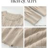 imageANRABESS Sweaters for Women Long Sleeve Crewneck Cable Knit Casual Loose Pullover Tops 2025 Trendy Fall Vintage OutfitsAlmond