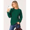 imageANRABESS Sweaters for Women Long Sleeve Crewneck Cable Knit Casual Loose Pullover Tops 2025 Trendy Fall Vintage OutfitsForest Green
