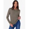 imageANRABESS Sweaters for Women Long Sleeve Crewneck Fitted Business Casual Pullover Tops 2025 Fall Outfits with Button CuffCamel