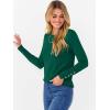 imageANRABESS Sweaters for Women Long Sleeve Crewneck Fitted Business Casual Pullover Tops 2025 Fall Outfits with Button CuffGreen