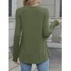 imageANRABESS Tunic Tops for Women Long Sleeve Babydoll Cute Shirts Loose Flowy Pleated Tummy Hide Blouses 2025 Fall Outfits M3XLArmy Green