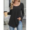 imageANRABESS Tunic Tops for Women Long Sleeve Babydoll Cute Shirts Loose Flowy Pleated Tummy Hide Blouses 2025 Fall Outfits M3XLBlack