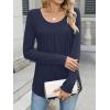 imageANRABESS Tunic Tops for Women Long Sleeve Babydoll Cute Shirts Loose Flowy Pleated Tummy Hide Blouses 2025 Fall Outfits M3XLNavy Blue