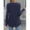 imageANRABESS Tunic Tops for Women Long Sleeve Babydoll Cute Shirts Loose Flowy Pleated Tummy Hide Blouses 2025 Fall Outfits M3XLNavy Blue