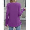 imageANRABESS Tunic Tops for Women Long Sleeve Babydoll Cute Shirts Loose Flowy Pleated Tummy Hide Blouses 2025 Fall Outfits M3XLPurple