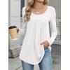 imageANRABESS Tunic Tops for Women Long Sleeve Babydoll Cute Shirts Loose Flowy Pleated Tummy Hide Blouses 2025 Fall Outfits M3XLWhite