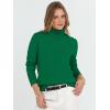 imageANRABESS Turtleneck Sweaters for Women 2025 Fall Long Sleeve Dressy Casual Soft Knitted Button Basic Pullover Tops OutfitsGreen