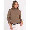imageANRABESS Turtleneck Sweaters for Women 2025 Fall Long Sleeve Dressy Casual Soft Knitted Button Basic Pullover Tops OutfitsLight Camel