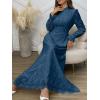 imageANRABESS Wedding Guest Dresses for Women 2025 Fall Formal Long Sleeve Eyelet High Neck Elegant Classic Maxi Dress PocketsDeep Blue