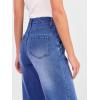 imageANRABESS Wide Leg Jeans for Women High Waist Baggy Straight Stretchy Flare Cropped Denim Pants with Patch Pockets 2025 TrendyDark Blue