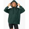 imageANRABESS Women Hoodies Long Sleeve Loose Fit Fleece Hooded Sweatshirts Drawstring Pullover Top With Pockets 2025 Fall OutfitsDeep Green