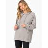 imageANRABESS Women Hoodies Long Sleeve Loose Fit Fleece Hooded Sweatshirts Drawstring Pullover Top With Pockets 2025 Fall OutfitsGrey Khaki