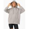imageANRABESS Women Hoodies Long Sleeve Loose Fit Fleece Hooded Sweatshirts Drawstring Pullover Top With Pockets 2025 Fall OutfitsGrey Khaki