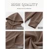 imageANRABESS Women Hoodies Long Sleeve Loose Fit Fleece Hooded Sweatshirts Drawstring Pullover Top With Pockets 2025 Fall OutfitsLight Brown
