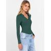 imageANRABESS Women Long Sleeve Polo Shirts V Neck Slim Rib Knit Collared Dressy Business Casual Top 2025 Basic Tee Fall OutfitsDeep Green
