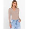 imageANRABESS Women Long Sleeve Polo Shirts V Neck Slim Rib Knit Collared Dressy Business Casual Top 2025 Basic Tee Fall OutfitsLight Camel