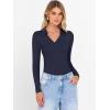 imageANRABESS Women Long Sleeve Polo Shirts V Neck Slim Rib Knit Collared Dressy Business Casual Top 2025 Basic Tee Fall OutfitsNavy Blue