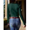 imageANRABESS Women Long Sleeve Shirts Ribbed Knit Slim Fitted Tops Casual Basic Tight Tee TShirts 2025 Fall Underscrubs LayerDark Green